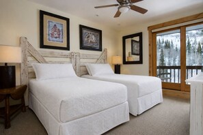 Twin beds with a view! Perfect for friends or family.