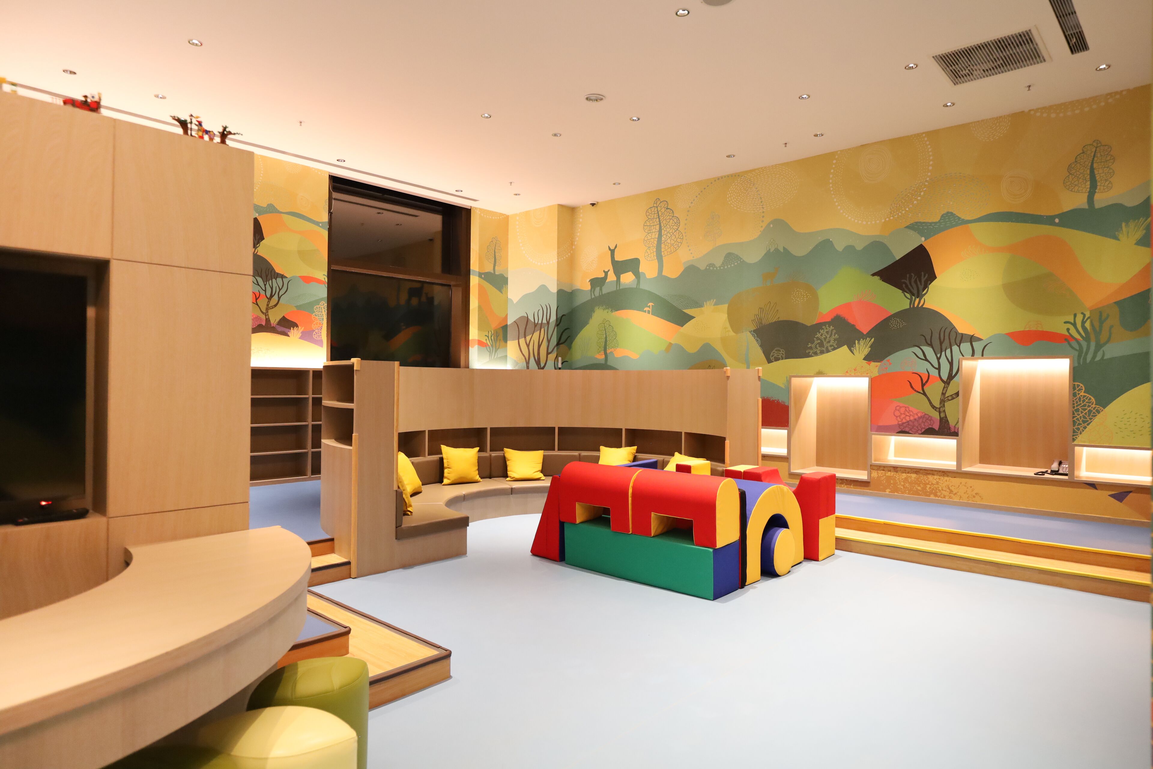 Área de juegos infantiles bajo techo