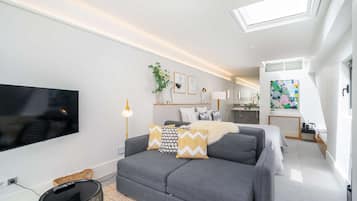 Televisión, biblioteca de música, videoteca, estéreo