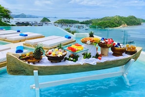 Outdoor banquet area