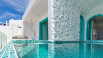 Villa, 1 Bedroom, Private Pool, Sea View (Villa Cunca) | Desk, bed sheets
