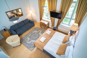 Deluxe Double or Twin Room | Desk, laptop workspace, blackout drapes, iron/ironing board - Boutique Hotel Willa Aria (Savonlinna)