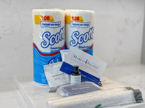 House, Multiple Beds (Beachy home with pool and steps to be) | Bathroom amenities