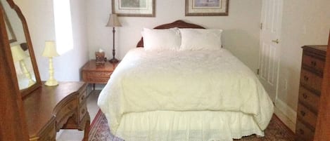 Desk, iron/ironing board, travel crib, free WiFi