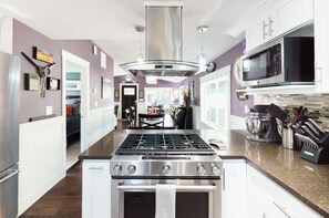 Fridge, microwave, oven, stovetop - Vibrant 3BR Craftsman w/Patios & Fire Pits (Seattle)