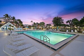 Outdoor pool, a heated pool