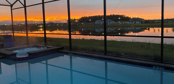 Outdoor pool, a heated pool
