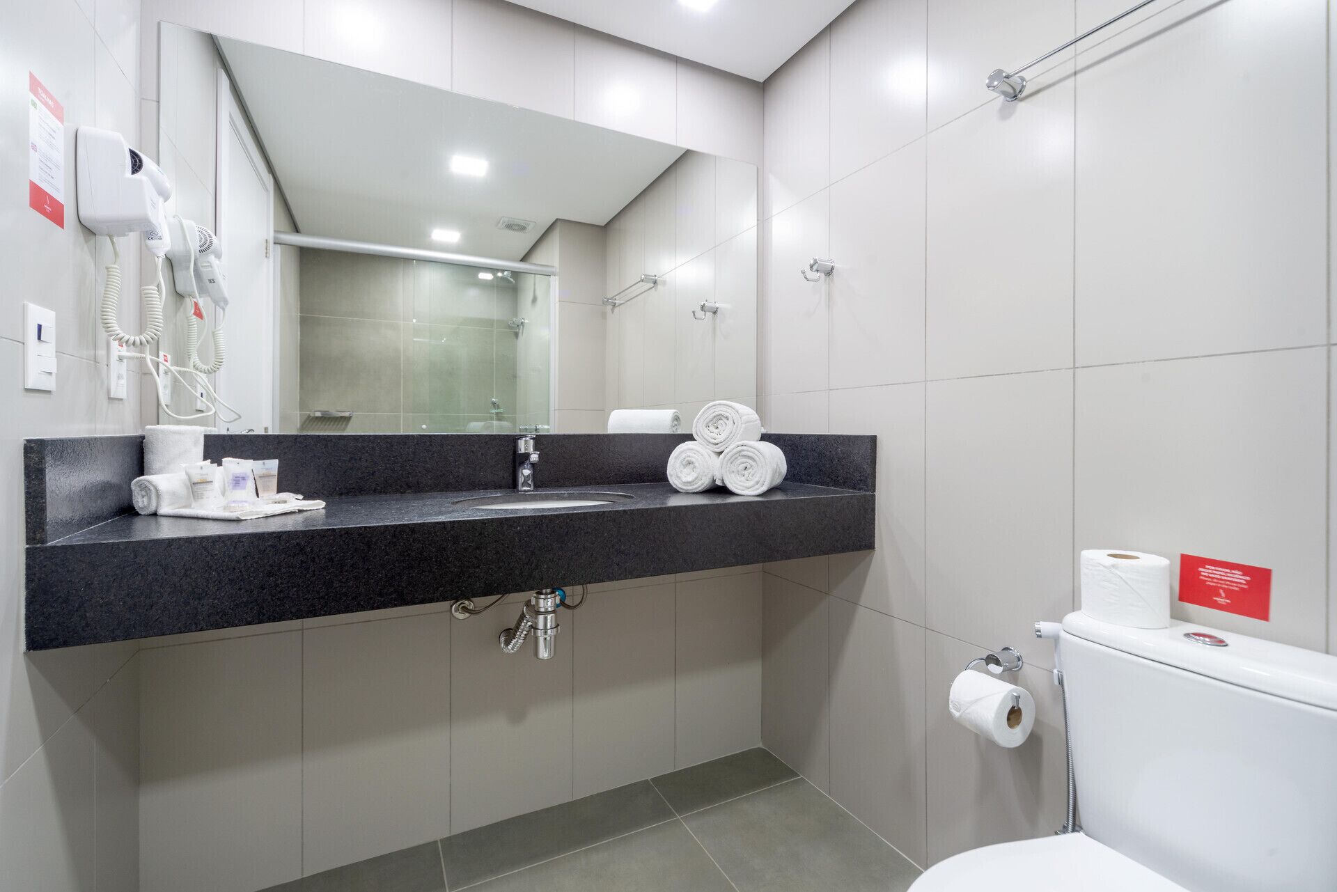 Bathroom | Shower, hair dryer, towels, soap