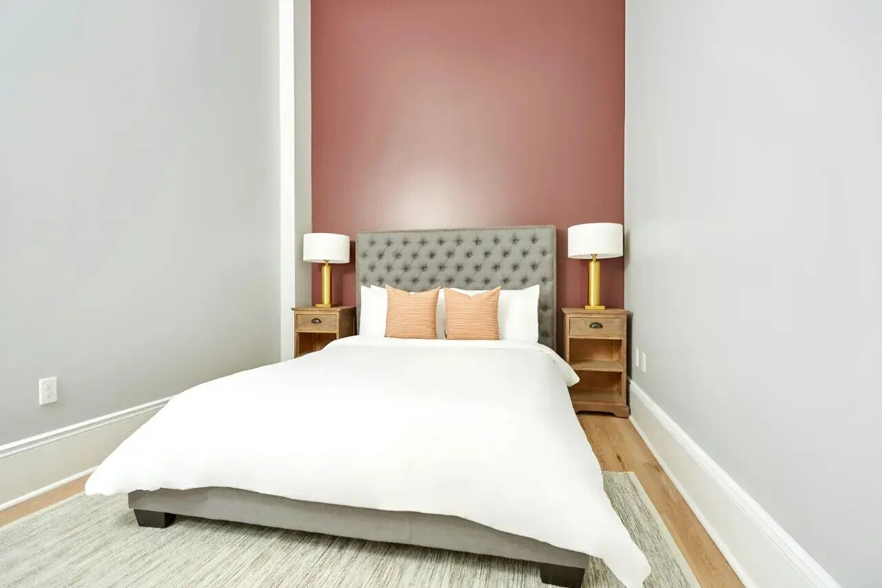 Individually decorated, individually furnished, iron/ironing board