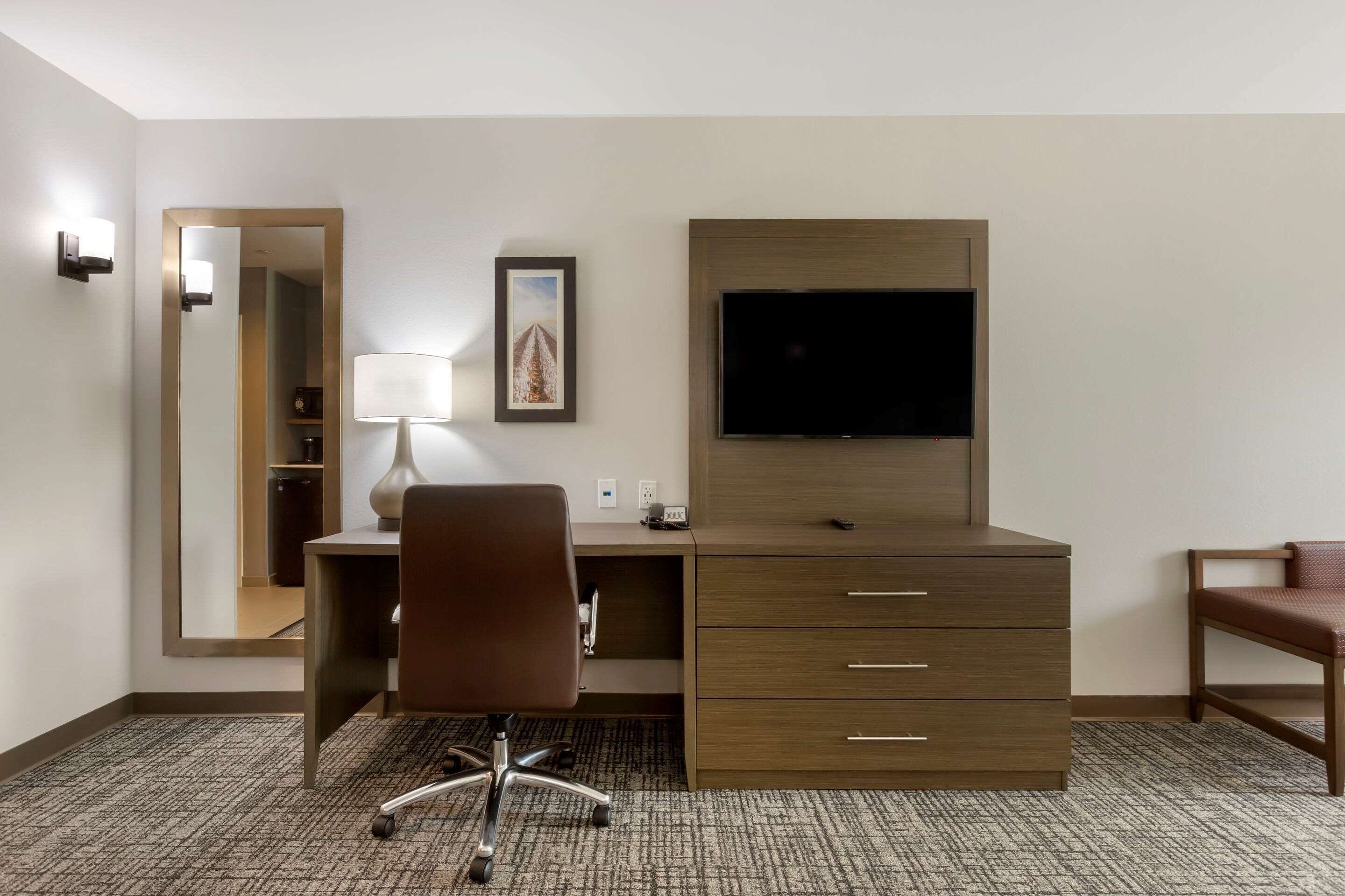 suite, 1 king bed with sofa bed, non smoking | desk, laptop workspace, iron/ironing board, free wifi