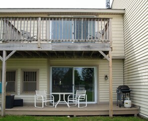 Outdoor dining - 2 King Master Suites, Outside heated pool, Close to Dunes (Cedar)