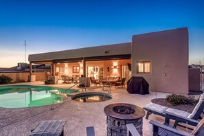 Outdoor pool, a heated pool