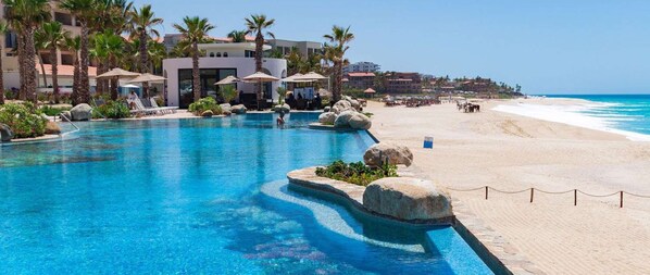 Outdoor pool, an infinity pool