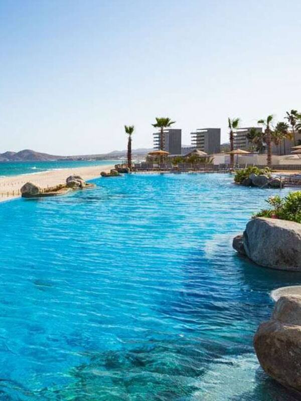 On the beach, sun loungers, beach towels