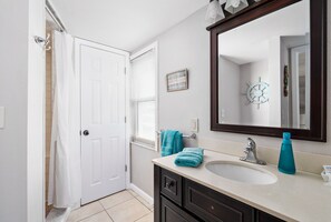 Hair dryer, towels