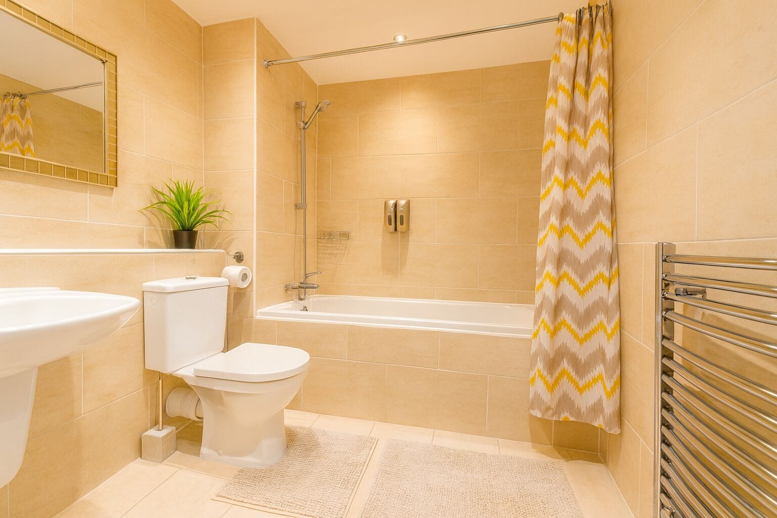 Deluxe Apartment | Bathroom | Eco-friendly toiletries, towels, soap, shampoo
