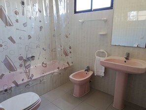 Baignoire, serviettes fournies
