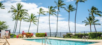 Nicely remodeled condo with ocean views, WiFi, outdoor pool & grills