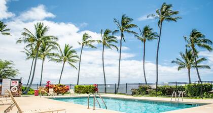 Nicely remodeled condo with ocean views, WiFi, outdoor pool & grills