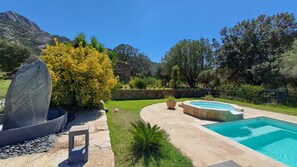 Outdoor pool - Beautiful air-conditioned villa with jacuzzi pool, large, quiet property with trees. (20226 BELGODERE)