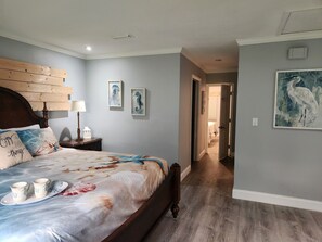 2 bedrooms, memory foam beds, iron/ironing board, free WiFi