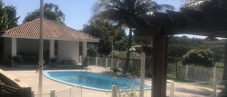 A heated pool
