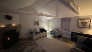 Télévision, cheminée