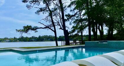 Sound front Sunsets from Dock, Pool, Porch & all rooms. Private Beach access!