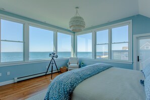 5 bedrooms, desk, iron/ironing board, travel crib - Coastal chic meets French Provençal in this newly renovated oceanfront home.  (East Falmouth)