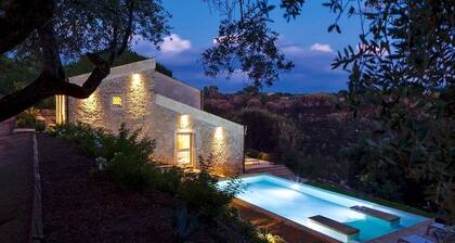 Villa Palmento-restored winery with heated pool in 24 acres