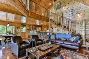 TV, fireplace, Netflix, DVD player - *New Listing* The High Life Long range views of the Blue Ridge Mountains (Mineral Bluff)