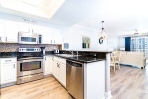 Fridge, microwave, oven, stovetop - MODERN* BEACHY* OCEAN VIEWS * 3POOLS * ARIEL DUNES 1 #1202* (Miramar Beach)