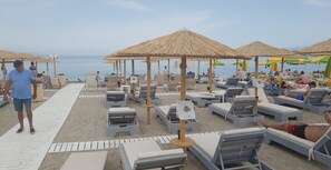 Plage privée, serviettes de plage