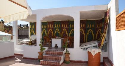 Luxurious guest room in a traditional Riad -3 beds