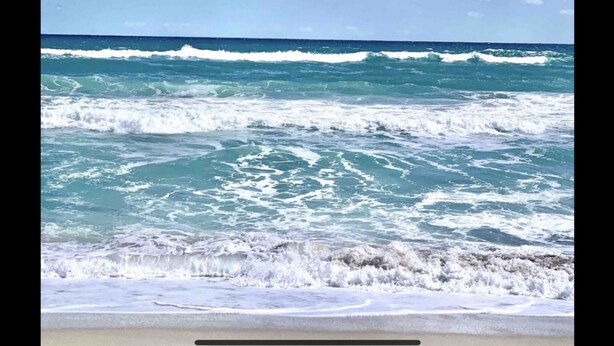 Una playa con olas rompiendo sobre la orilla.