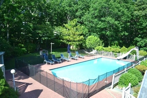 Pool area - very private! Note slide has been taken down