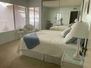 2 bedrooms, iron/ironing board, WiFi, bed sheets