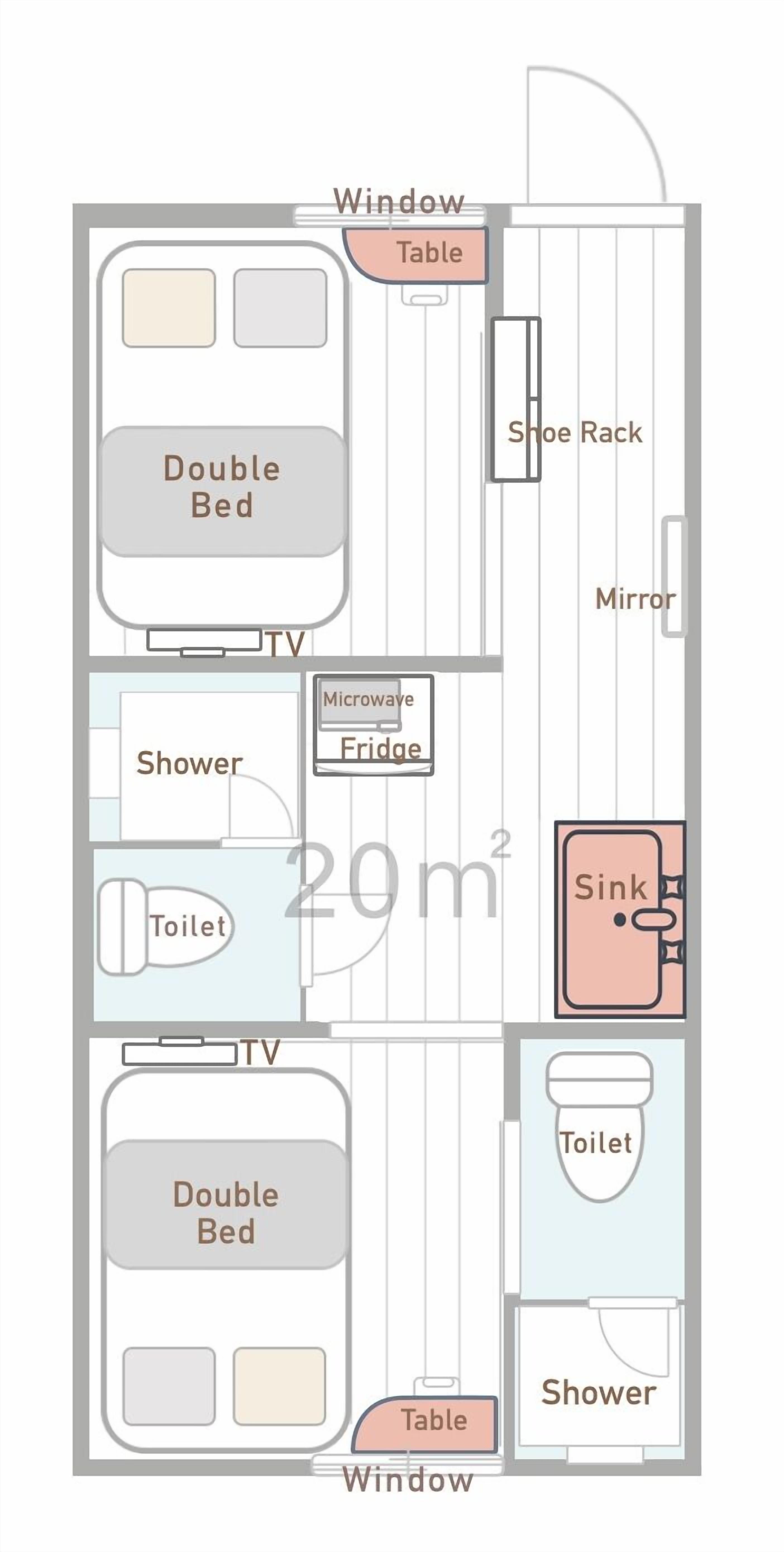 1 bedroom, desk, free wifi, bed sheets