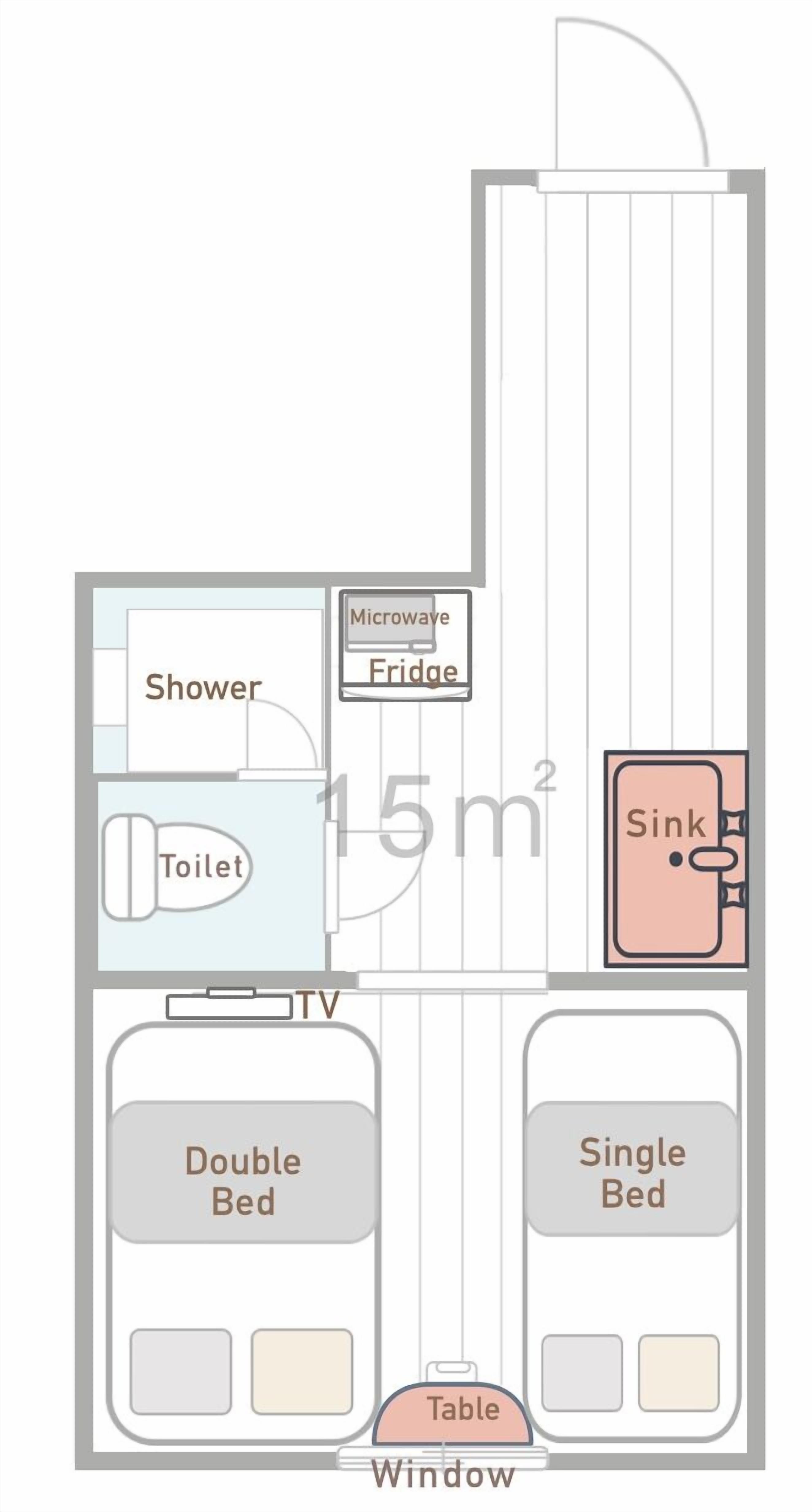 main building triple room, non smoking (202) | 1 bedroom, desk, free wifi, bed sheets