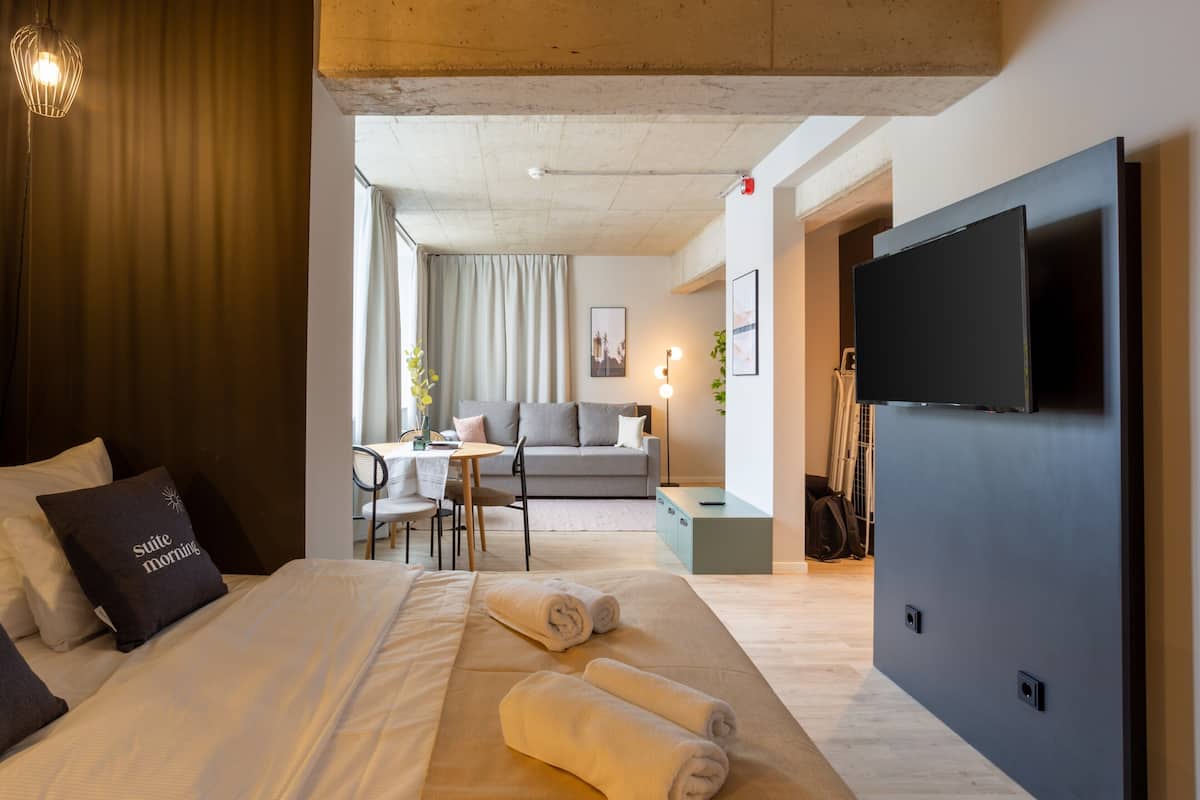 Comfort Suite with Sofa Bed | Individually decorated, individually furnished, laptop workspace