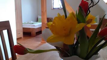 1 bedroom, travel crib, WiFi, bed sheets