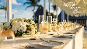 Outdoor wedding area