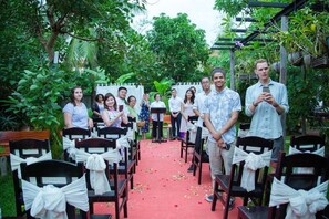 Außenbereich für Bankette