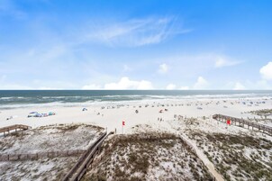 On the beach, white sand