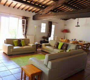 Living area - Hillside villa with stunning views, private pool, 3 bedrooms all en-suite (La Motte)