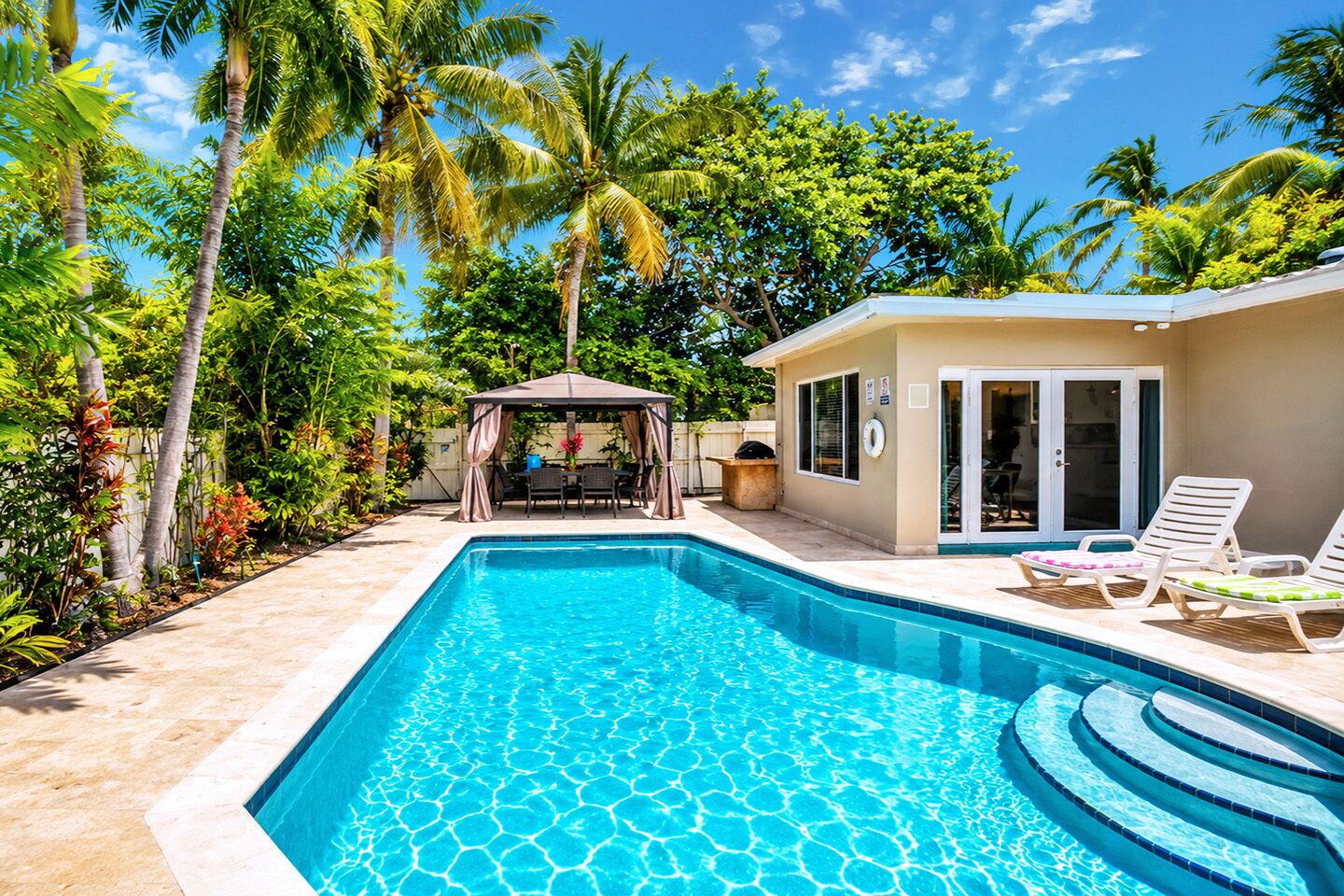 A heated pool