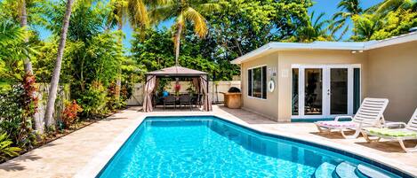 A heated pool