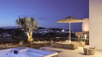 Superior Suite with Village View & Hot-tub (70m from main building) | Terrace/patio
