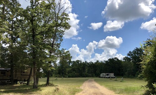 RV Site with Full Hookups on Private Campground