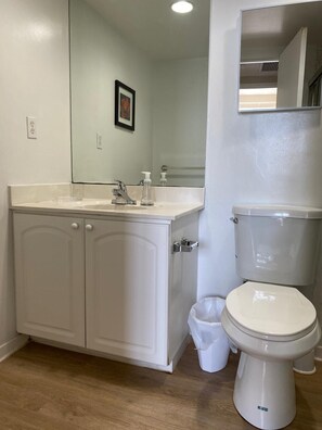 Bathtub, hair dryer, towels